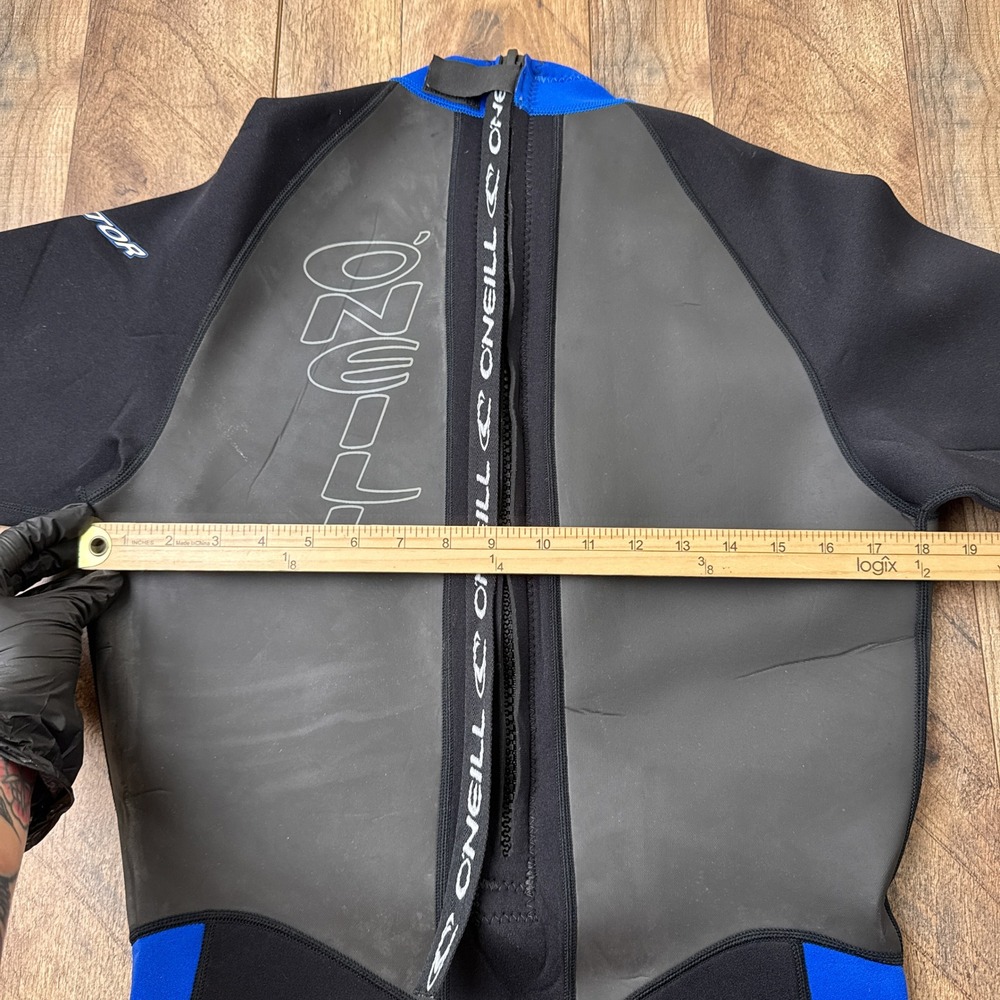 Vintage ONeill Reactor 2 MM Wetsuit Mens XL Black Blue Short Sleeve Surfing 6851 - Picture 10 of 14